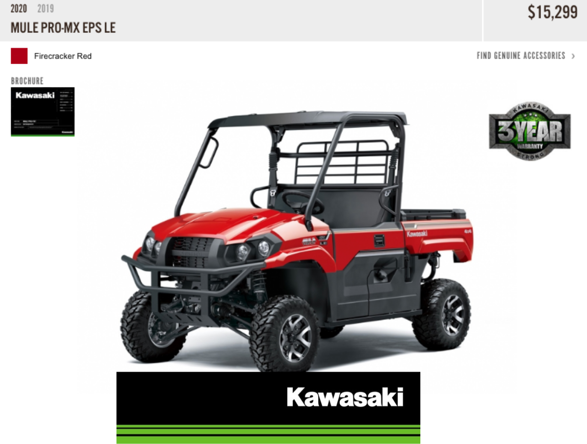 Kawasaki 2020 Mule Pro-MxEPS LE