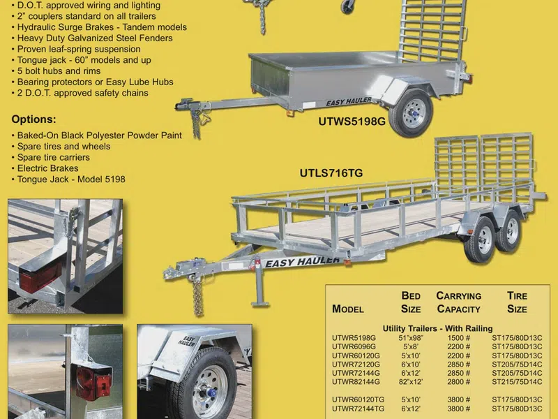 2027 Easy Hauler Utility Trailer