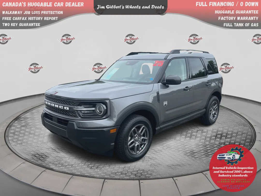 Gray (Carbonized Grey Metallic) 2025 Ford Bronco Sport SUV / Crossover All-Wheel Drive Automatic