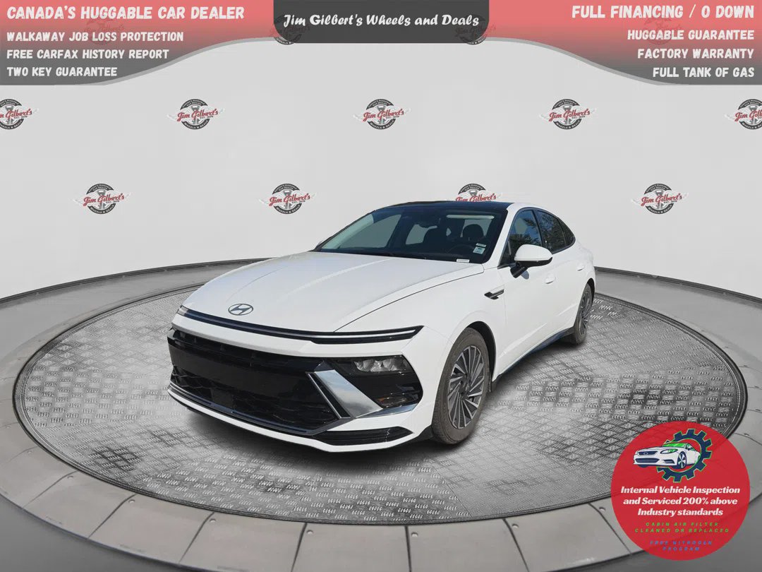 White 2026 Hyundai Sonata Hybrid Sedan Automatic